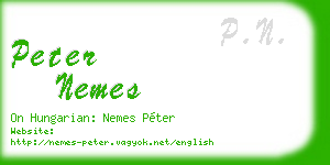 peter nemes business card
