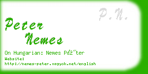 peter nemes business card